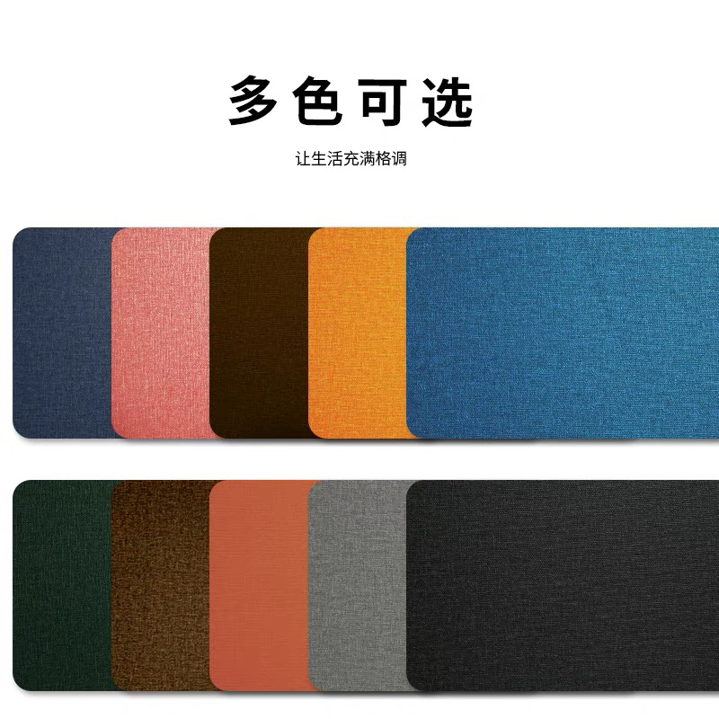 简约麻布纹超薄鼠标垫学生写字垫防水电脑办公电竞纯色书桌垫超大 - 图1