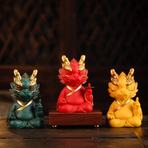 Jinshan Hall Year of the Dragon New Years New Years gift companion Courtesy Dragon Pendulum Pieces of Caixiang Cute Handicraft Desktop Decorations