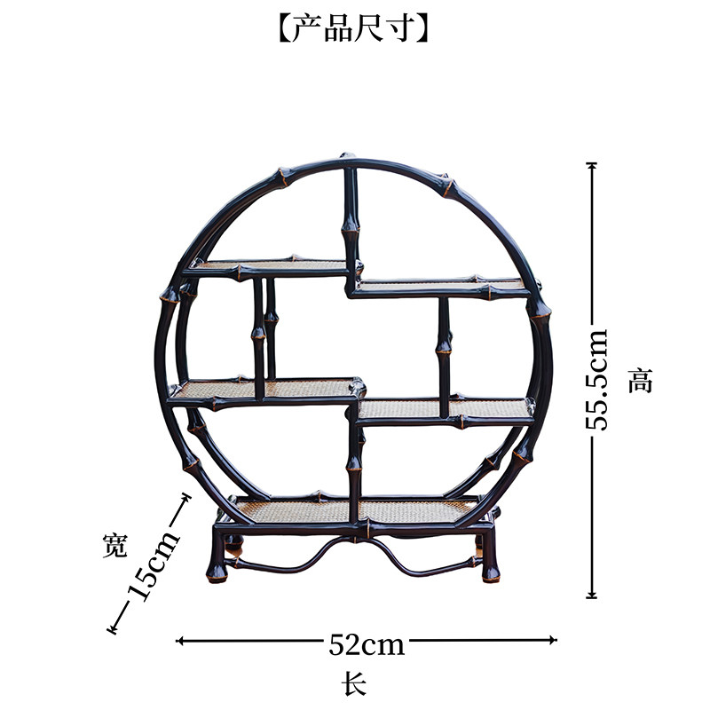 Qiong bamboo desktop archaeological rack tea set stationery storage rack