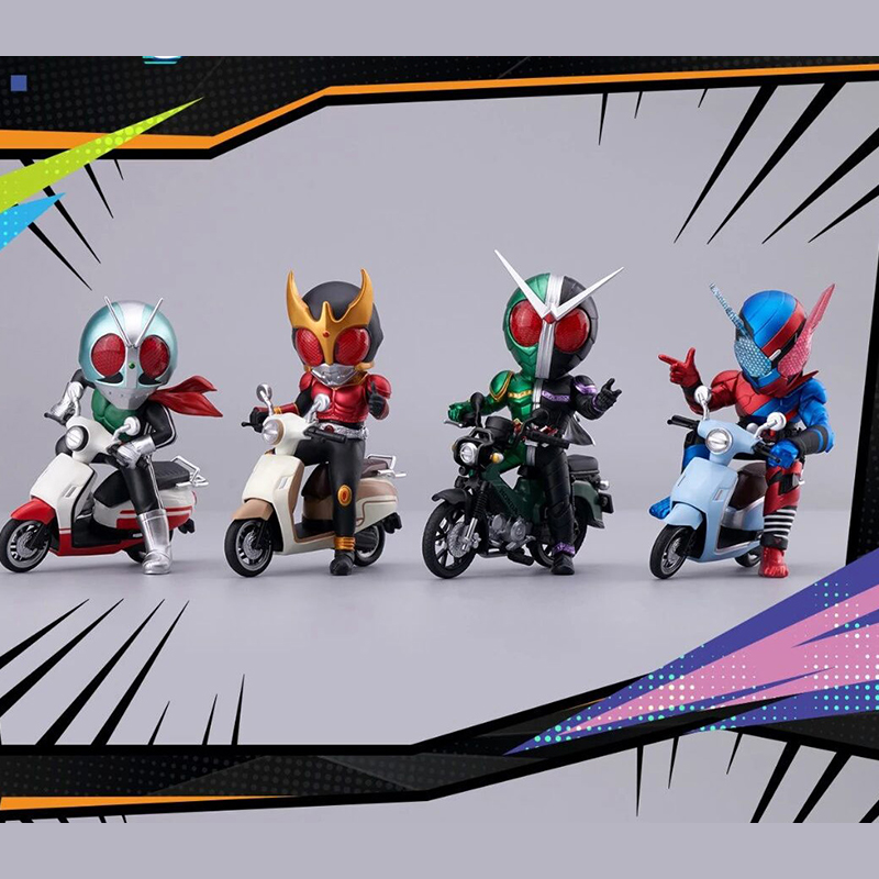 漫盒 万代 BNFIGURE Q 假面骑士 x HONDA 联动盲盒 周边盲盒食玩 - 图0