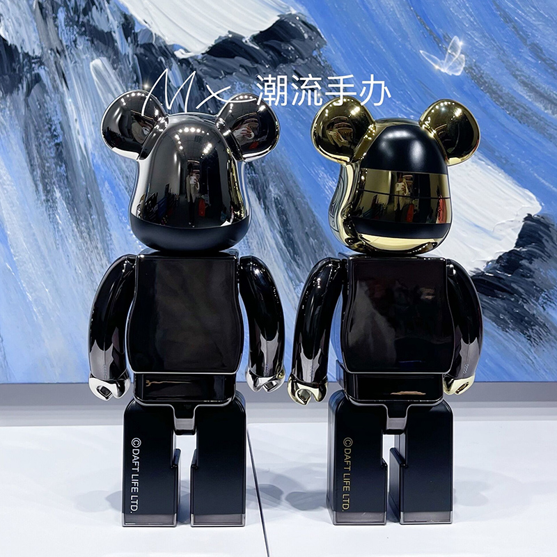 暴力熊bearbrick Daft punk蠢朋克手办摆件潮流装饰积木熊送礼物 - 图2