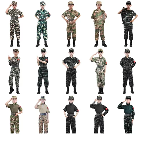 迷彩服套装儿童男女蛙服小学生军训服夏令营户外元旦幼儿园演出服 - 图3