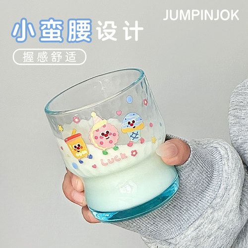 原创甜品派对可爱玻璃杯情侣水杯女生高颜值新款圣诞家用杯子喝水 - 图2