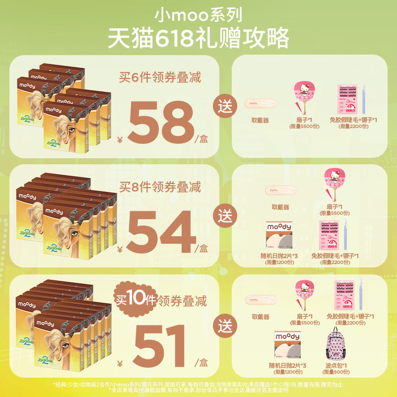 moody美瞳日抛琥珀石pro汪汪棕彩色隐形眼镜小moo大直径蓝色10片