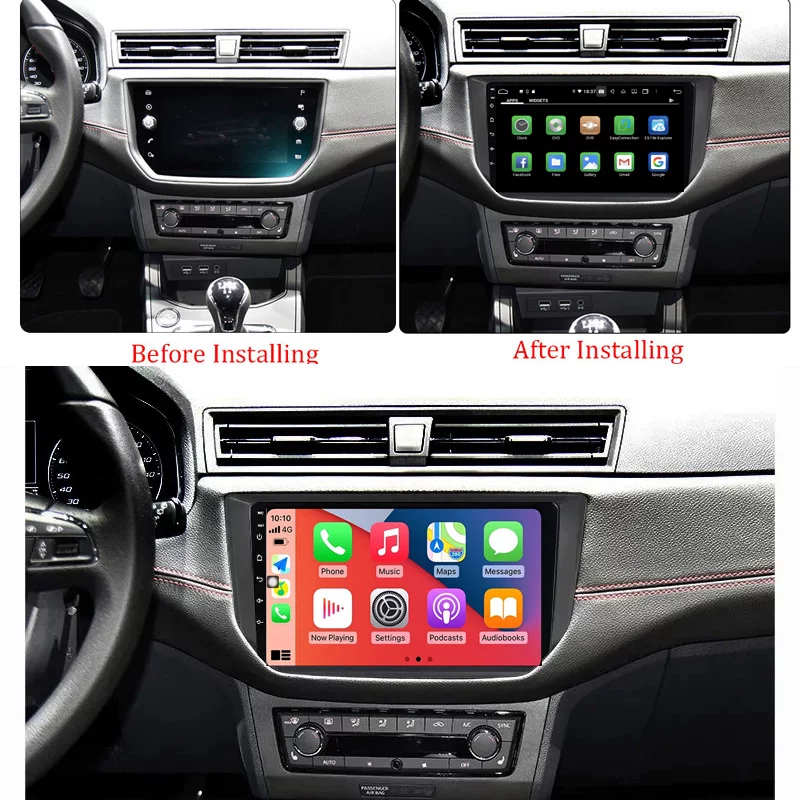 9-дюймовый большой экран 2017 18 20 21 совместим с Seat Ibiza Android навигацией