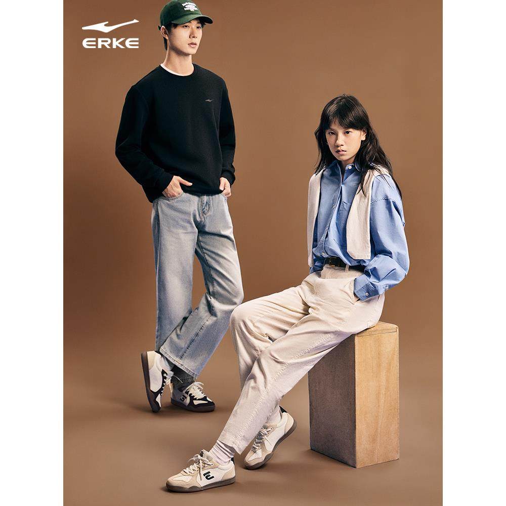 灵动鸿星尔克德训鞋男鞋复古板鞋秋季鞋子新款休闲鞋薄底运动鞋女,淘宝优惠券,粉丝福利购,淘宝优惠卷