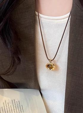 HEYTAO复古美拉德虎眼石双层