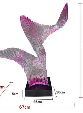 酒店大堂装饰摆件家居饰品玄关客厅电视柜透明树脂雕塑售楼部摆设