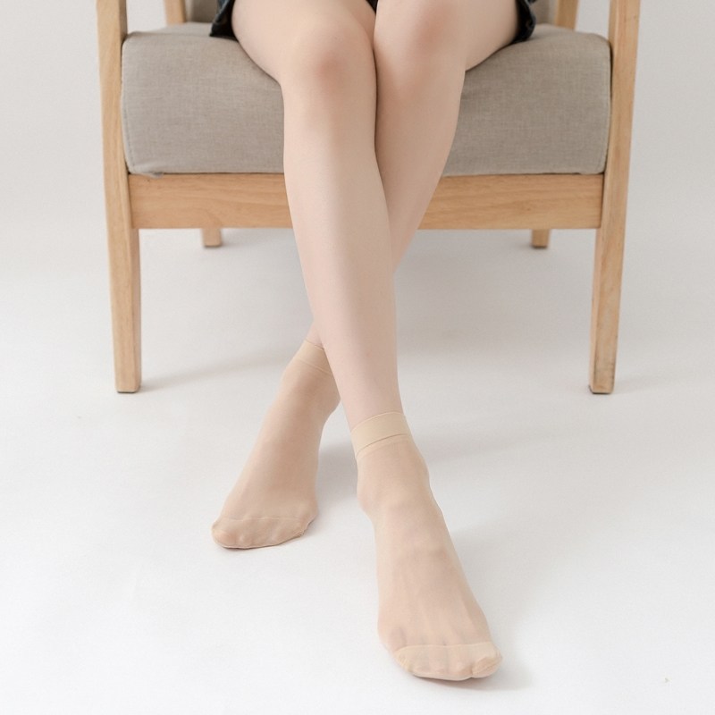 20双装天鹅绒包芯丝肉色女短短袜 简妮萝短袜/打底袜/丝袜/美腿袜