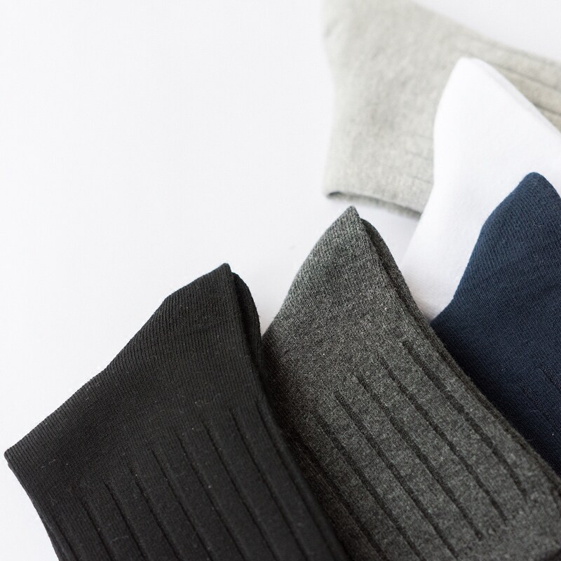 男士中长筒秋冬季休闲纯色盒装棉袜 简妮萝短袜/打底袜/丝袜/美腿袜