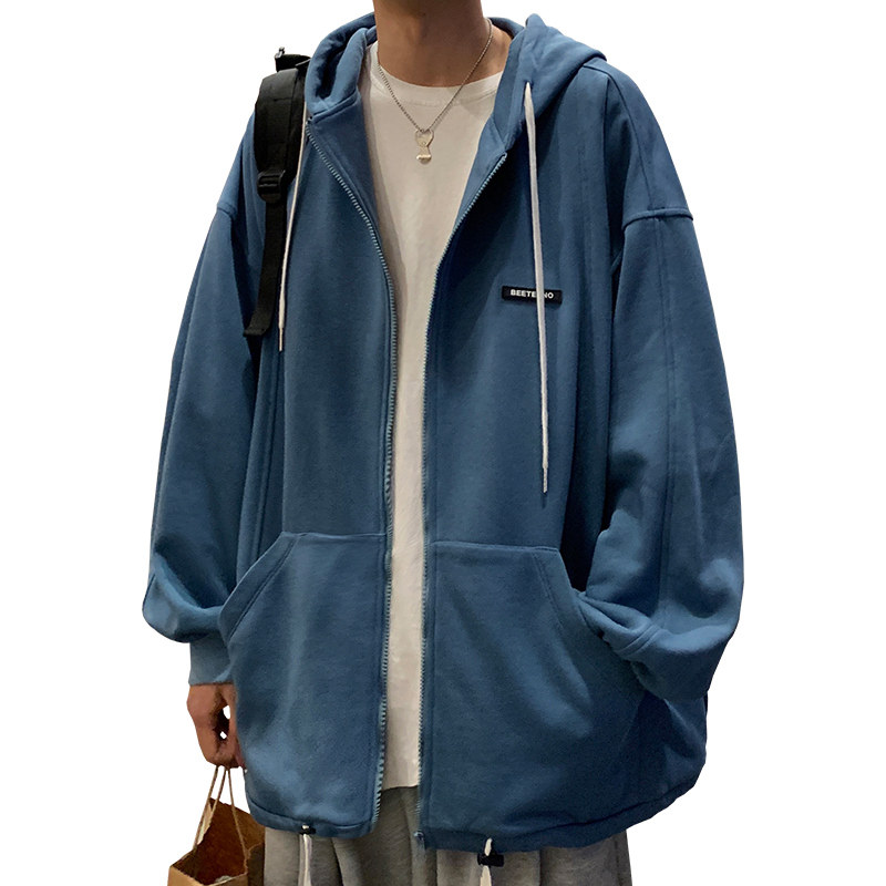 连帽开衫男士韩版宽松潮流港风卫衣 vhs卫衣