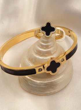 2025新款幸运四叶草18K金手镯