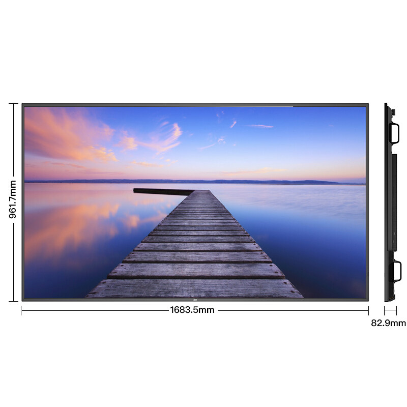 aoc 75英寸4k 75x2商场壁挂广告机 AOC乐作舟一体机