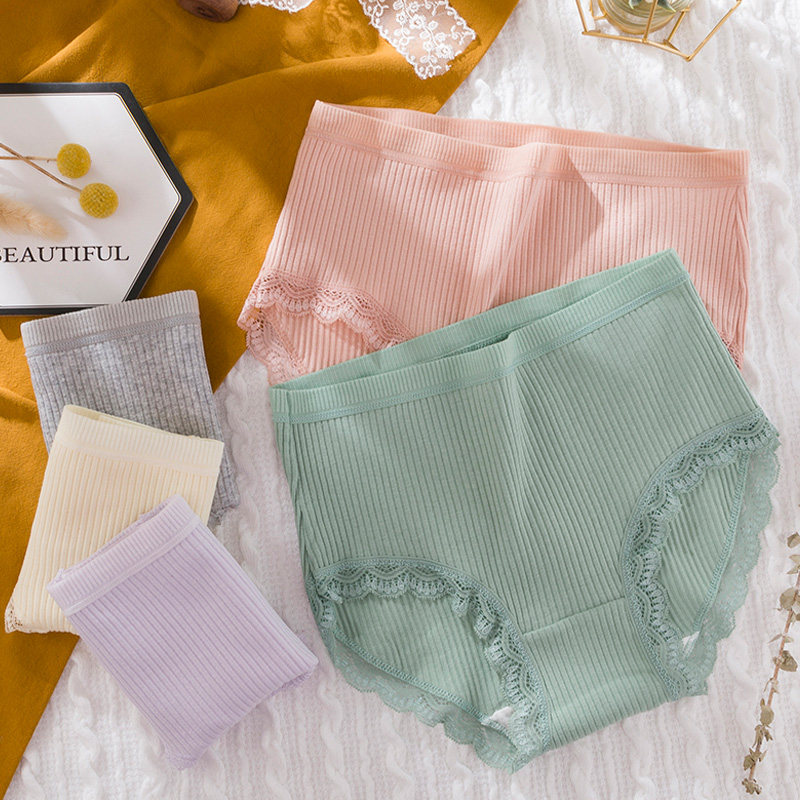 大码都市100%纯棉丽人高腰三角裤 姬川咣内裤