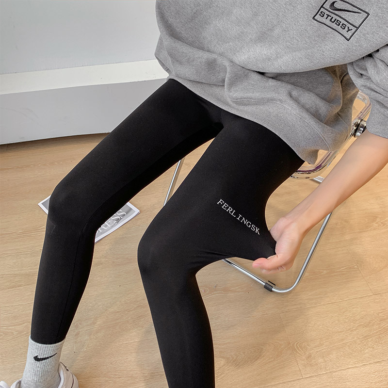 鲨鱼皮外穿春秋灰色运动芭比打底裤 欧诺妍打底裤