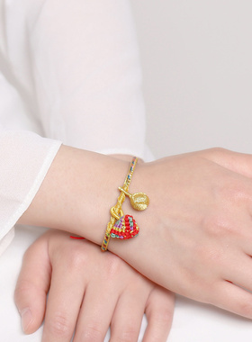 盘龙结手工编织绳手链五彩绳手串