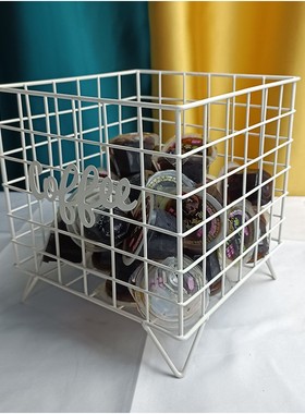 创意铁艺咖啡胶囊收纳筐糖果归纳架子干果铁艺篮子家居摆件篮定制