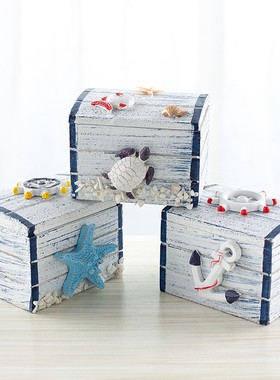 地中海收纳盒 桌面小木盒 经典木质小盒子 创意首饰盒糖果盒定制