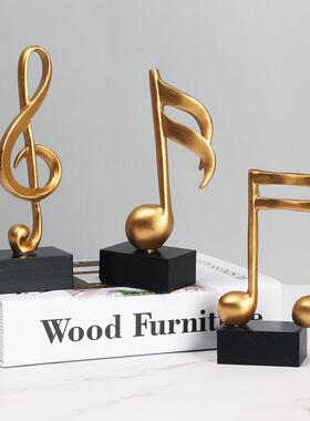 音音符五线谱音符树脂摆件琴行展厅培训班奖杯树脂工艺品装饰