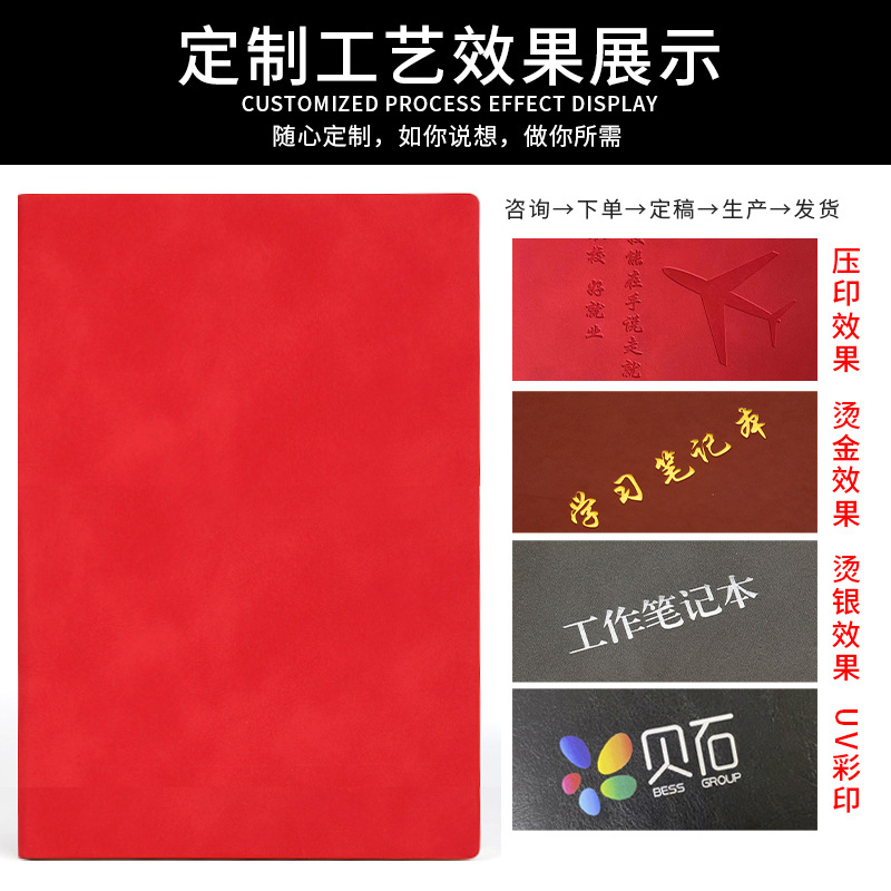 高颜值软面抄a5笔记本商务会议办公b5本子学生用品手帐本套装