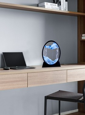 客厅装饰摆件家居饰品纪念品桌面创意流沙画圣诞节艺术礼物节定制