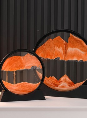 轻奢摆件创意家居客厅电视柜桌面装饰品摆设办公室装饰流沙画定制