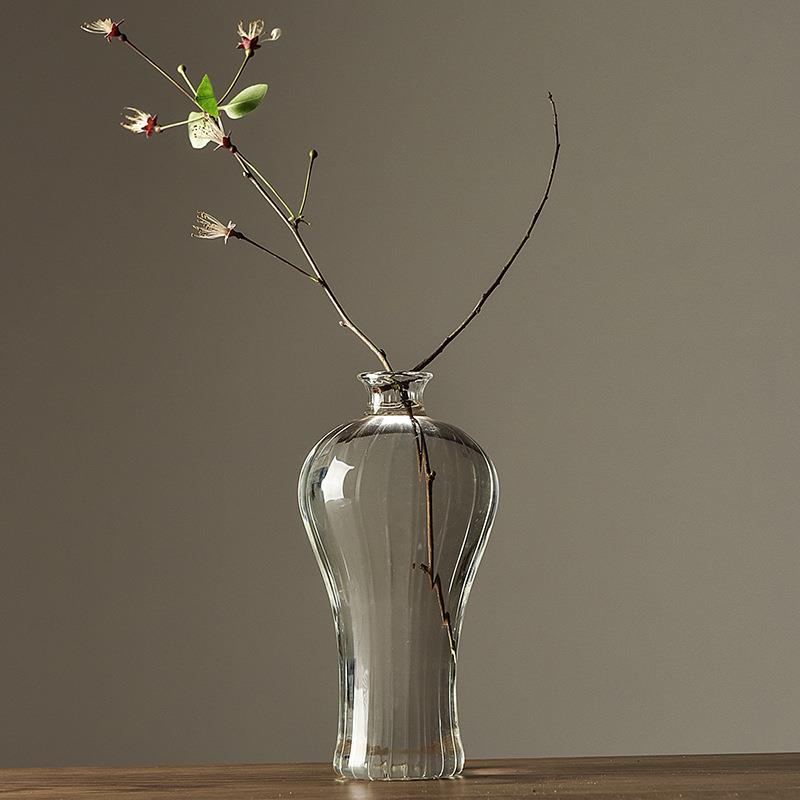厂家直销水培花瓶摆件桌面客厅透明玻璃花瓶鲜花细口花瓶-图0