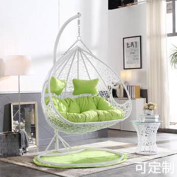 Hanging basket rattan chair Internet Celebrity double hammock bird's nest rocking chair spider orchid cradle chair outdoor swing hanging chair