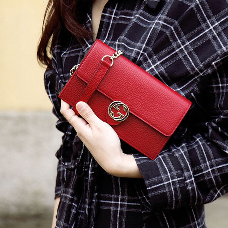 gucci /古驰520情人节双g信封包 OEFASHION海外女士包袋