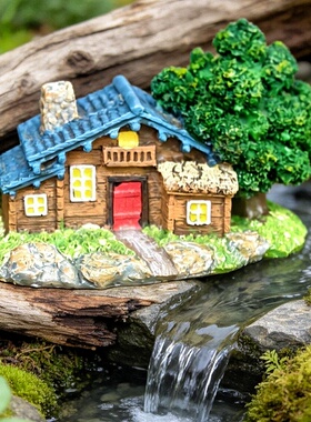 迷你石屋模型桌面花园微景观摆件