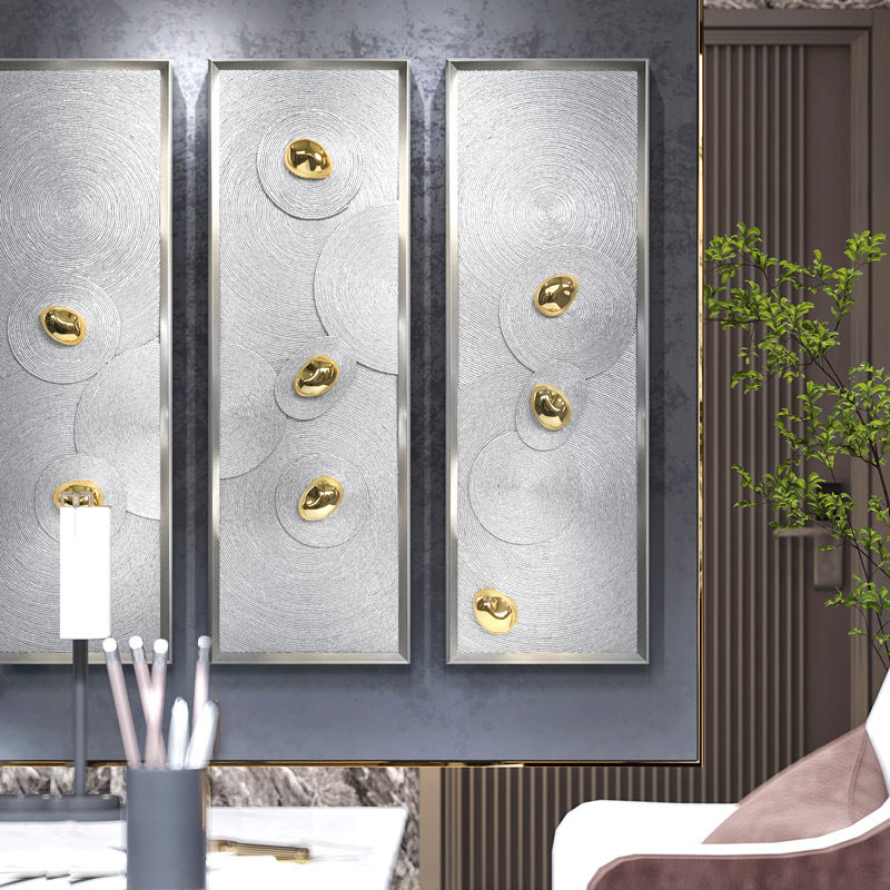 现代轻奢客厅沙发背景墙装饰画高档大气酒店餐厅多联立体挂画,淘宝优惠券,粉丝福利购,淘宝优惠卷