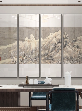 宴会厅酒店大堂装饰画新中式风景