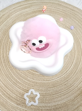 彩链毛绒精灵挂件外贸可爱礼物公仔玩偶手机书包挂件钥匙扣