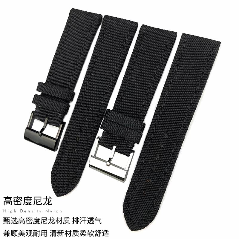 ygb尼龙帆布手表带百年灵22mm ygb配件