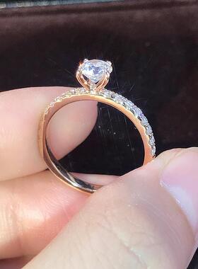 三杰wish跨境ebay欧美简约镀S925银仿真锆石戒指求订结婚对戒爆款