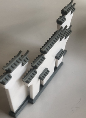 微缩中国风仿古徽派建筑马头墙