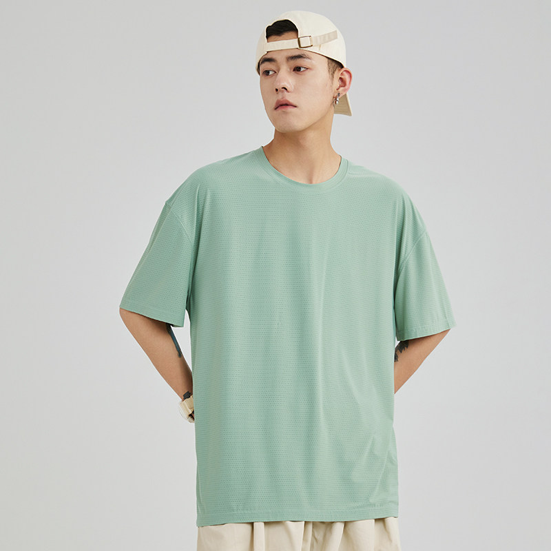 jr真维斯夏季冰丝纯色短袖宽松t恤 真维斯outlets店T恤