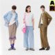 AR Tencel cotton optical illusion striped trousers home can be worn ນອກ Spring-sleeved home clothes suit four-season straight pants