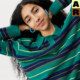 AR striped polo collar high count half velvet home clothes can be worn outside casual sweaters warm tops spring and summer women