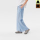 AR Tencel cotton optical illusion striped trousers home can be worn ນອກ Spring-sleeved home clothes suit four-season straight pants