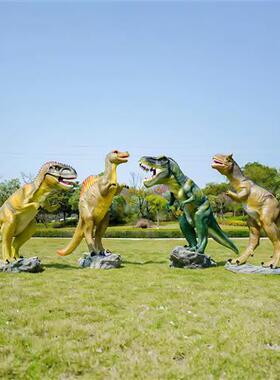 玻璃钢仿真恐龙模型霸王龙雕塑户外景区公园林游乐园主题大型摆件