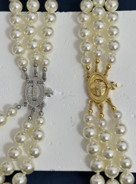 甜酷破碎水滴珍珠流苏毛衣链