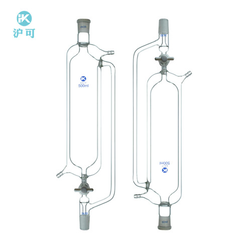 双层四氟恒压漏斗10ml/25ml/50ml/100ml/250ml/500ml/1000ml/2000ml夹套恒压滴液漏斗四氟阀门可定制 - 图3