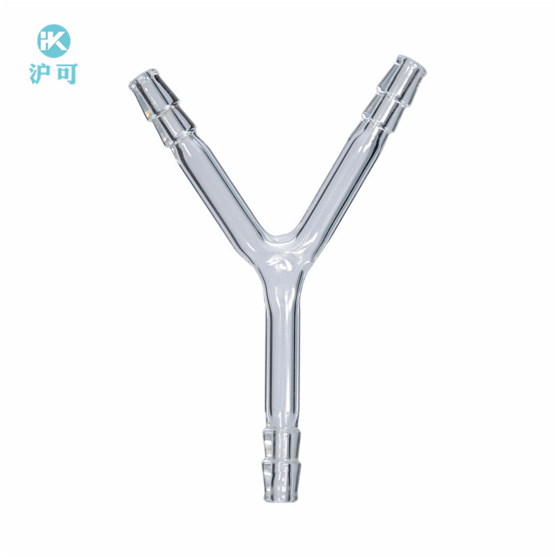 Glass conduit T-shaped tube Y-shaped tube L-shaped tube U-shaped tube right-angle tube air guide tube laboratory glass consumables high borosilicate thickened glass 90 bent connecting tube