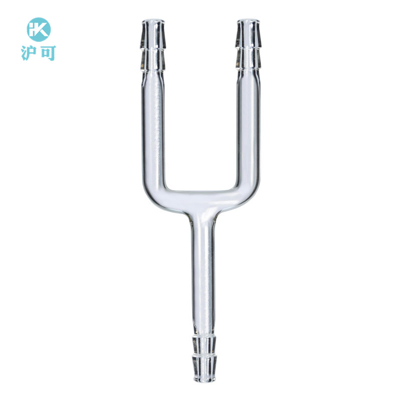 Glass conduit T-shaped tube Y-shaped tube L-shaped tube U-shaped tube right-angle tube air guide tube laboratory glass consumables high borosilicate thickened glass 90 bent connecting tube