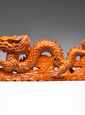 花梨木质飞龙摆件实木雕刻