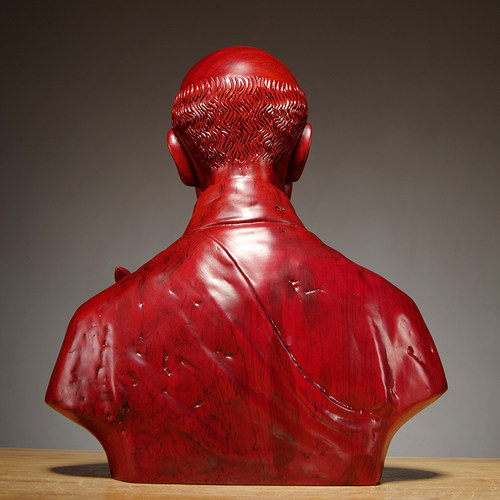 红花梨木人物雕刻摆件 弘一法师现代中式家居客厅摆设装饰工艺品 - 图2