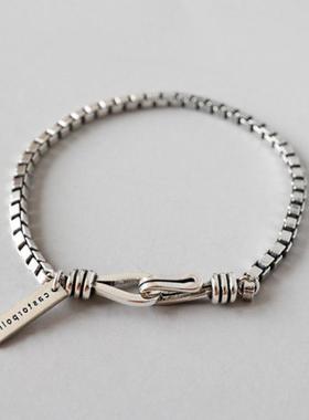 新款S925纯银手链女韩版首饰情侣手环生日礼物韩国饰品摆摊手爆款