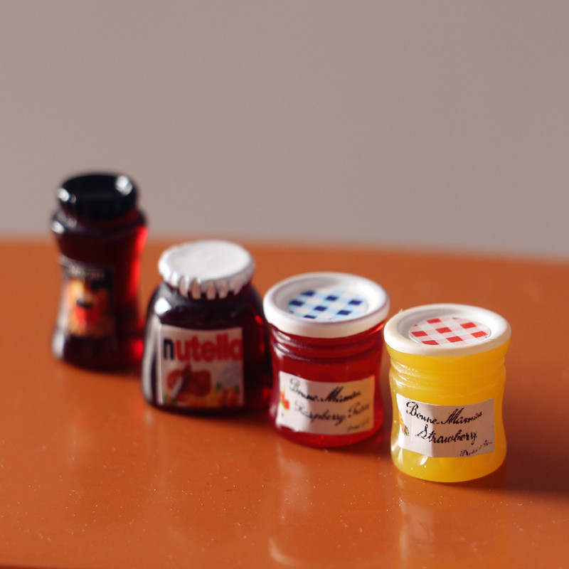Dollhouse 娃娃屋 仿真微缩 咖啡罐面包水果酱 食玩模型拍摄道具 - 图3