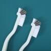Spittoon brush Dental Oral Toilet Short Small Handle Bathroom Toilet Decontamination Double Head Plastic Dead Angle Brush